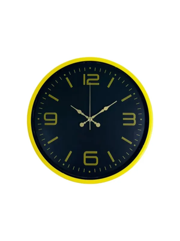 Sarı Plastik Duvar Saati 36 cm · Model PP-3644Y