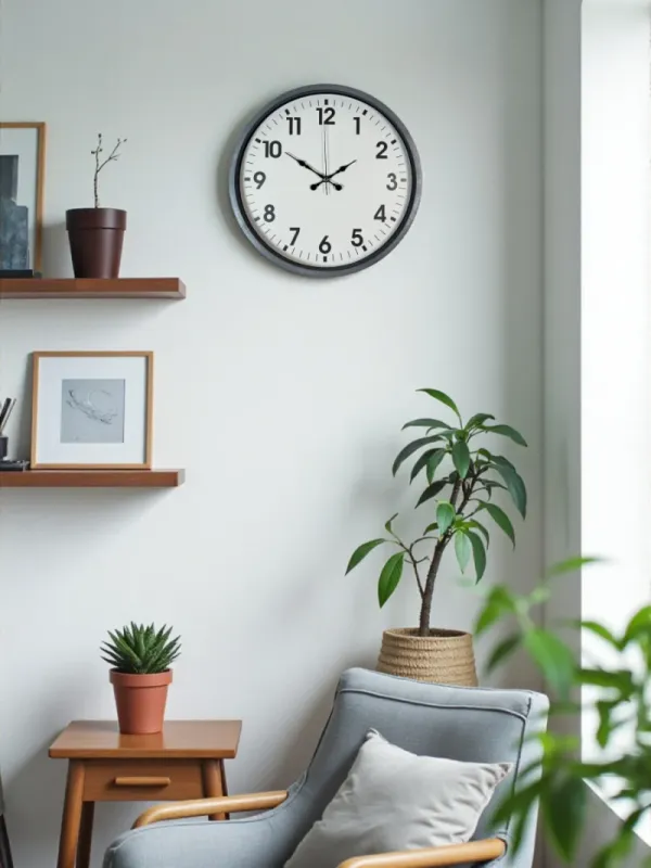 Gri Plastik Duvar Saati 36 cm · Model PP-3601K