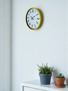 Roma Rakamlı Sarı Plastik Duvar Saati 36 cm · Model PP-3654Y