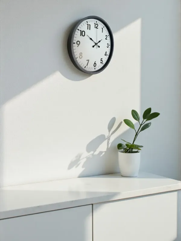 Gri Plastik Duvar Saati 36 cm · Model PP-3601K