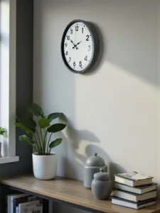 Gri Plastik Duvar Saati 36 cm · Model PP-3601K