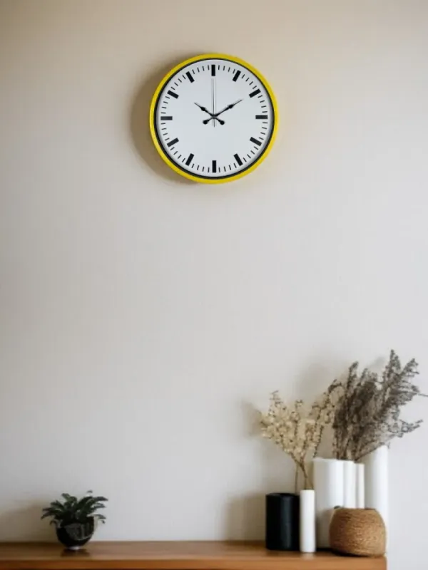 Sarı Plastik Duvar Saati 36 cm · Model PP-3689Y
