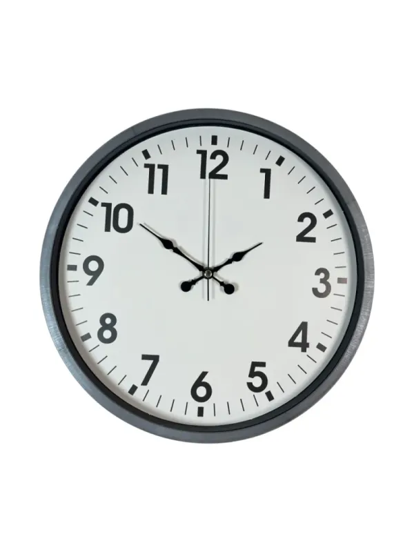 Gri Plastik Duvar Saati 36 cm · Model PP-3601K