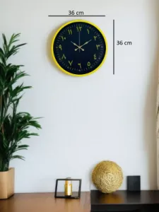 Roma Rakamlı Sarı Plastik Duvar Saati 36 cm · Model PP-3691Y
