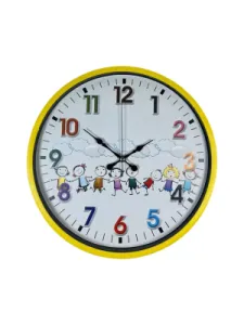 Çocuk Odası Sarı Plastik Duvar Saati 36 cm · Model PP-3693Y