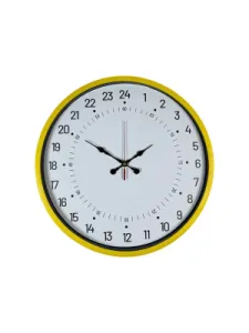 Göstergeli Sarı Plastik Duvar Saati 36 cm · Model PP-3697Y