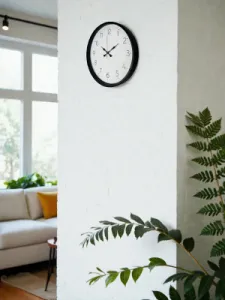 Siyah Plastik Duvar Saati 36 cm · Model PP-3604B