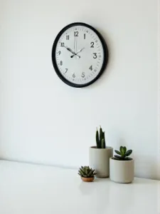 Siyah Plastik Duvar Saati 36 cm · Model PP-3605B