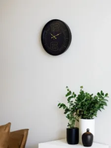 Siyah Plastik Duvar Saati 36 cm · Model PP-3612B