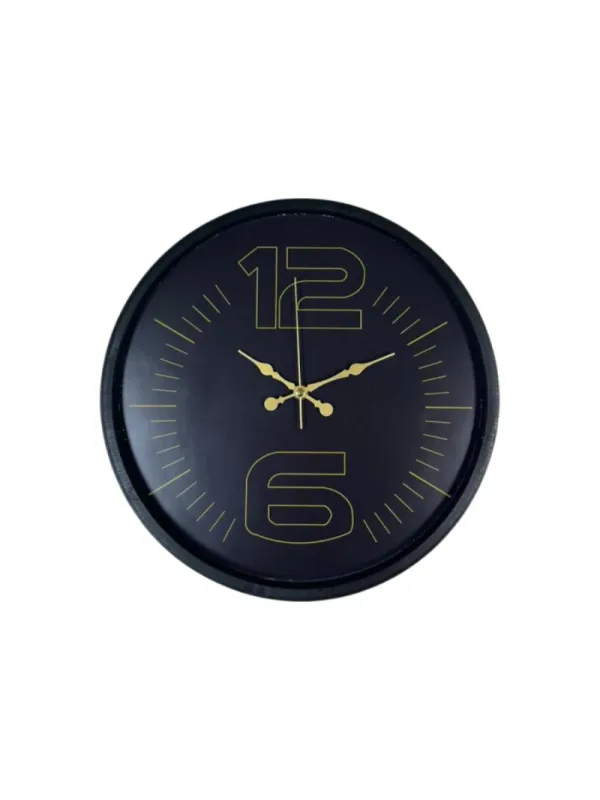 Siyah Plastik Duvar Saati 36 cm · Model PP-3612B