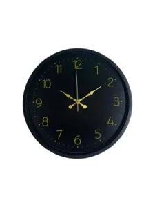Siyah Plastik Duvar Saati 36 cm · Model PP-3646B