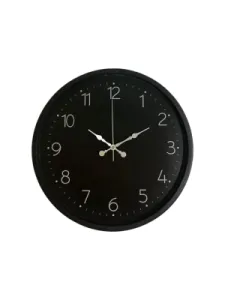 Siyah Plastik Duvar Saati 36 cm · Model PP-3647B