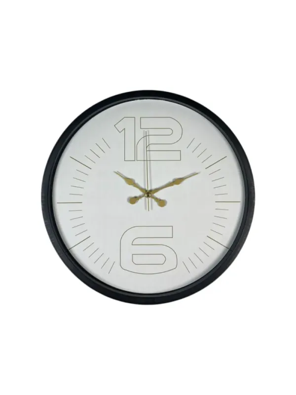 Siyah Plastik Duvar Saati 36 cm · Model PP-3648B