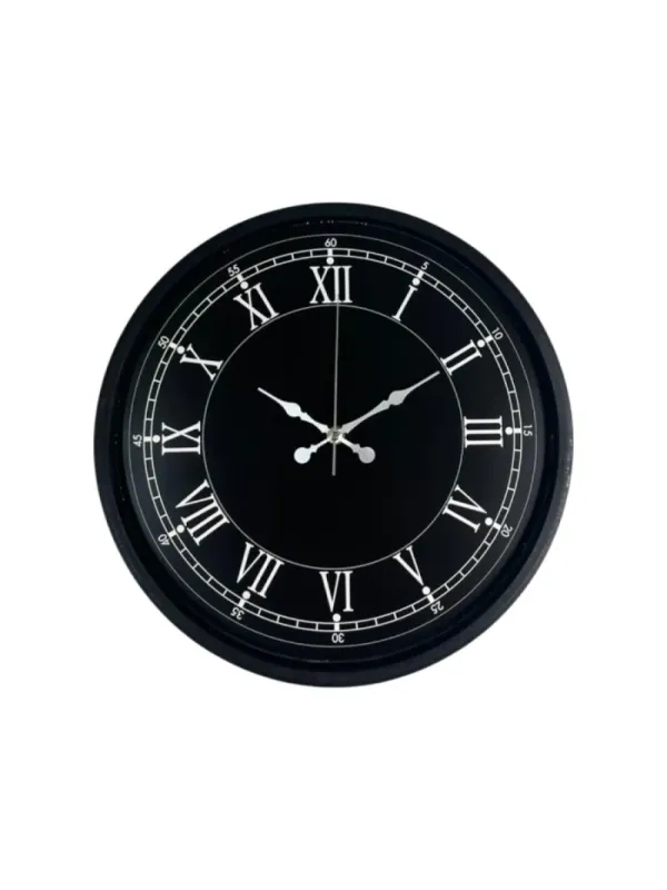 Siyah Plastik Duvar Saati 36 cm · Model PP-3651B