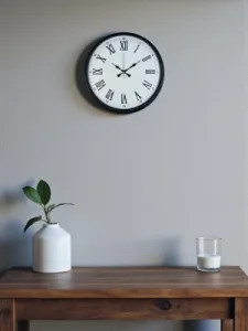 Roma Rakamlı Siyah Plastik Duvar Saati 36 cm · Model PP-3654B