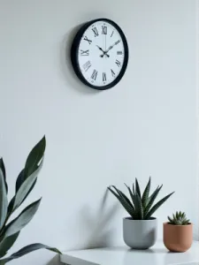 Roma Rakamlı Siyah Plastik Duvar Saati 36 cm · Model PP-3654B