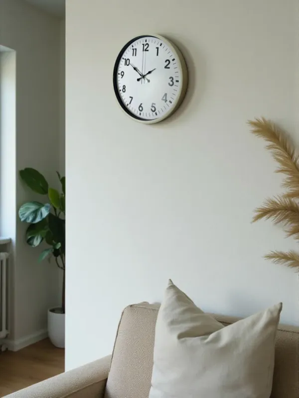 Krem Plastik Duvar Saati 36 cm · Model PP-3601X