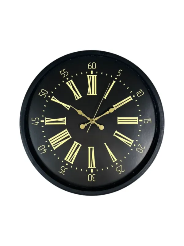 Siyah Plastik Duvar Saati 36 cm · Model PP-3658B