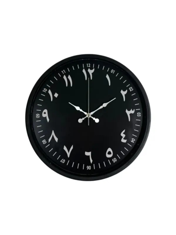 Siyah Plastik Duvar Saati 36 cm · Model PP-3692B