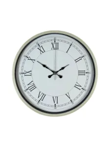 Roma Rakamlı Krem Plastik Duvar Saati 36 cm · Model PP-3655X