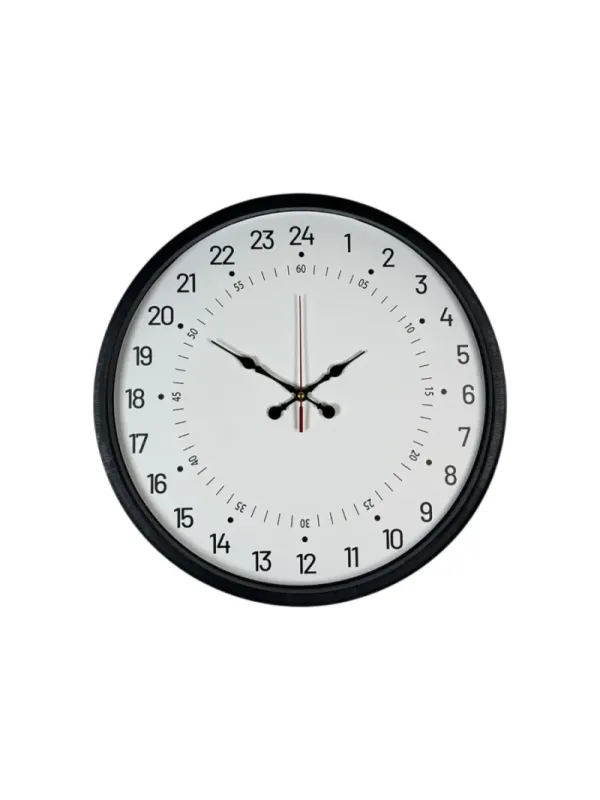 Göstergeli Siyah Plastik Duvar Saati 36 cm · Model PP-3697B