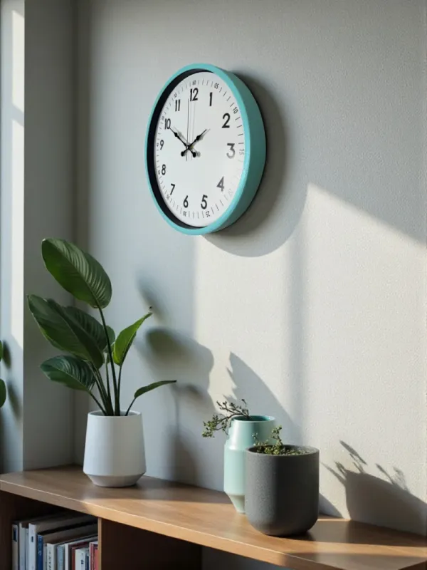 Turkuaz Plastik Duvar Saati 36 cm · Model PP-3605T
