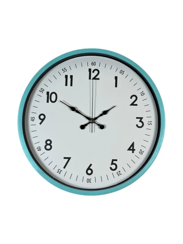 Turkuaz Plastik Duvar Saati 36 cm · Model PP-3605T