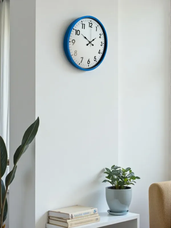 Mavi Plastik Duvar Saati 36 cm · Model PP-3601M