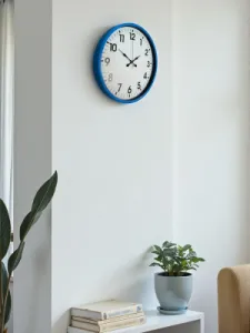 Mavi Plastik Duvar Saati 36 cm · Model PP-3601M