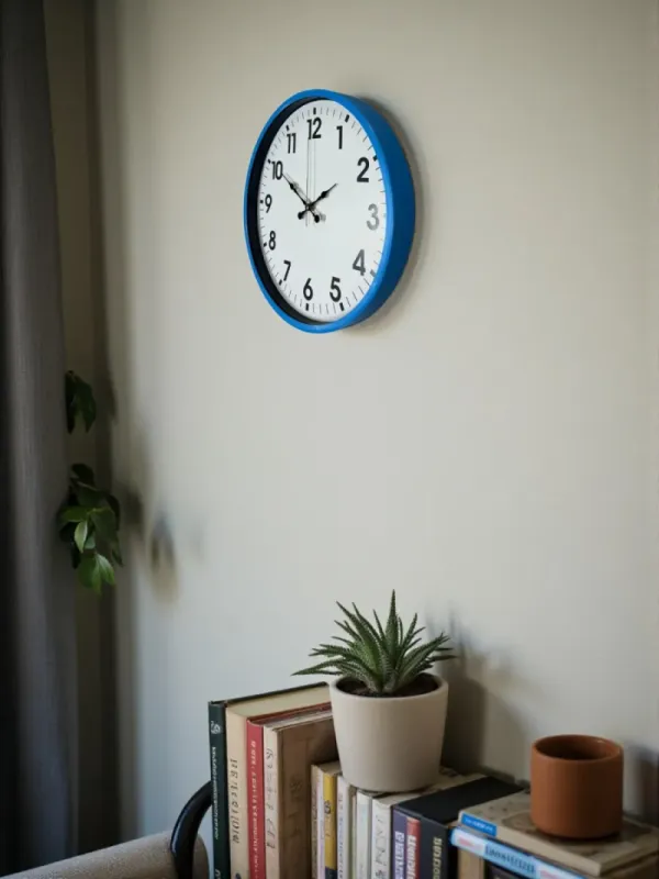 Mavi Plastik Duvar Saati 36 cm · Model PP-3601M