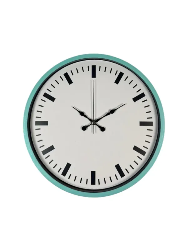 Turkuaz Plastik Duvar Saati 36 cm · Model PP-3689T