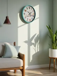Çocuk Odası Turkuaz Plastik Duvar Saati 36 cm · Model PP-3693T