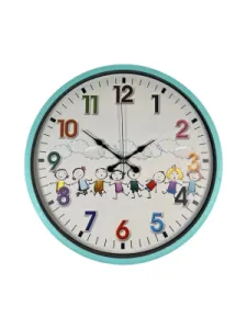 Çocuk Odası Turkuaz Plastik Duvar Saati 36 cm · Model PP-3693T