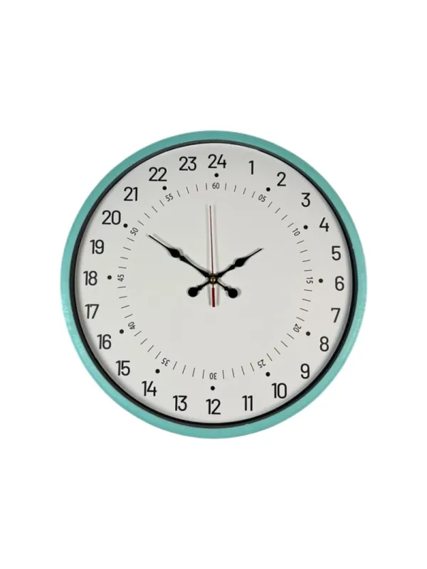 Göstergeli Turkuaz Plastik Duvar Saati 36 cm · Model PP-3697T