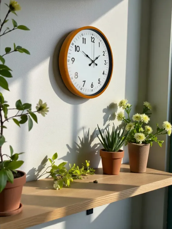 Turuncu Plastik Duvar Saati 36 cm · Model PP-3605O