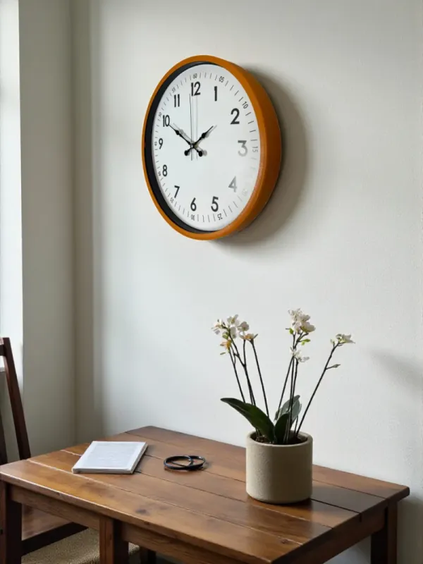 Turuncu Plastik Duvar Saati 36 cm · Model PP-3605O