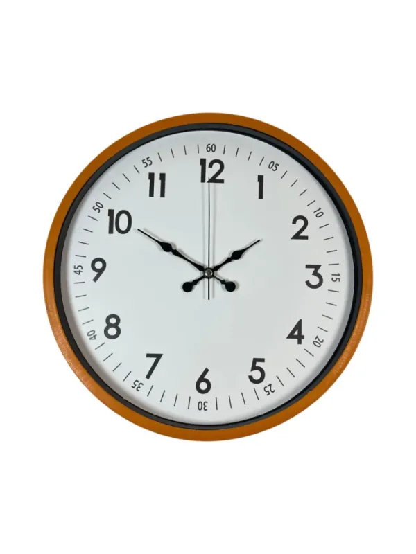 Turuncu Plastik Duvar Saati 36 cm · Model PP-3605O