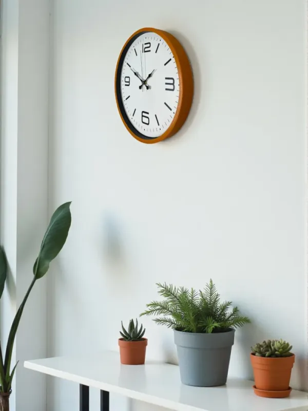 Turuncu Plastik Duvar Saati 36 cm · Model PP-3608O