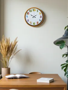 Çocuk Odası Turuncu Plastik Duvar Saati 36 cm · Model PP-3694O