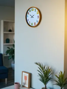 Çocuk Odası Turuncu Plastik Duvar Saati 36 cm · Model PP-3694O