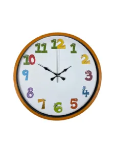 Çocuk Odası Turuncu Plastik Duvar Saati 36 cm · Model PP-3694O