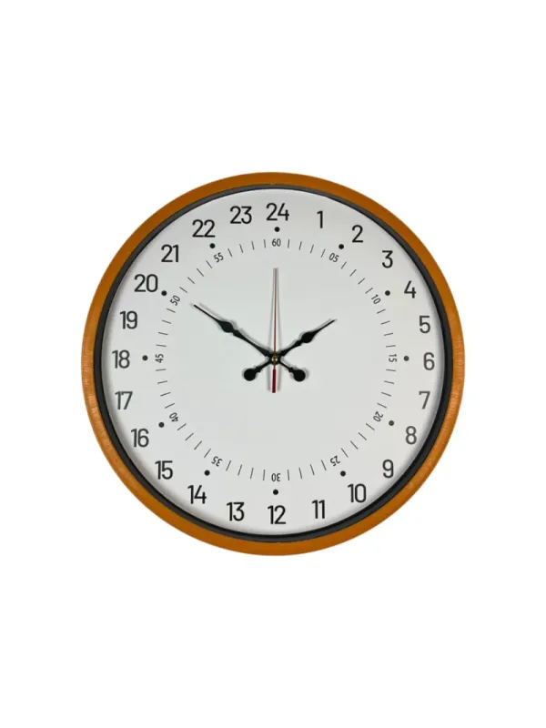 Göstergeli Turuncu Plastik Duvar Saati 36 cm · Model PP-3697O
