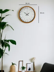 Göstergeli Turuncu Plastik Duvar Saati 36 cm · Model PP-3697O
