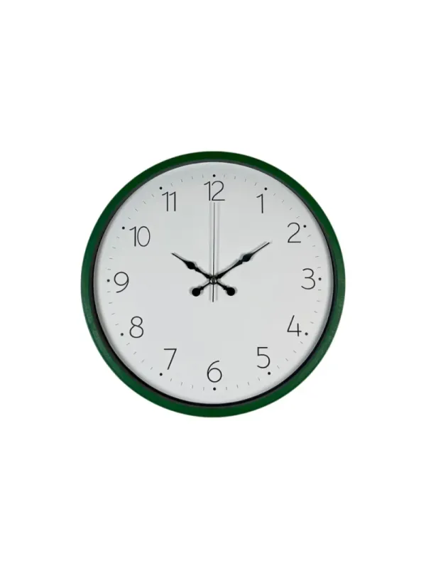 Yeşil Plastik Duvar Saati 36 cm · Model PP-3604L