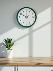 Yeşil Plastik Duvar Saati 36 cm · Model PP-3605L