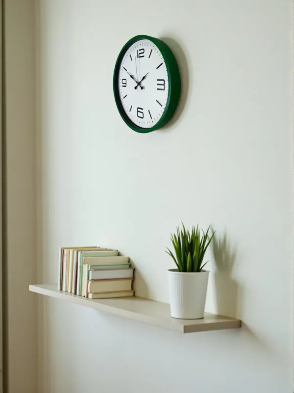 Yeşil Plastik Duvar Saati 36 cm · Model PP-3608L