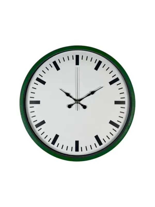 Yeşil Plastik Duvar Saati 36 cm · Model PP-3689L