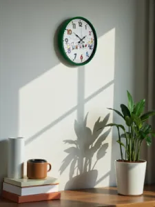 Çocuk Odası Yeşil Plastik Duvar Saati 36 cm · Model PP-3693L