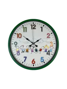 Çocuk Odası Yeşil Plastik Duvar Saati 36 cm · Model PP-3693L
