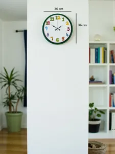 Çocuk Odası Yeşil Plastik Duvar Saati 36 cm · Model PP-3694L